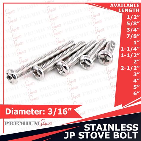 Pcs Stainless Machine Pan Head Bolt Jp Stove Bolt Phillips