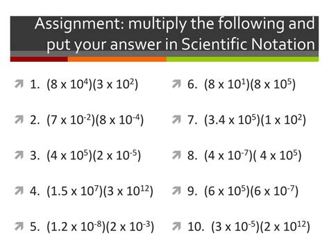 Ppt Multiply Numbers Written In Scientific Notation Powerpoint