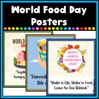 World Food Day Posters by Blue Gems | TPT