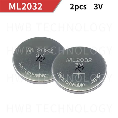 Pcs Lot New Original Ml V Rechargeable Lithium Battery Button