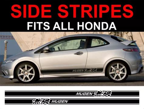 Honda Mugen Side Stripes Decals Stickers Honda Stripes Accord Crv Crx