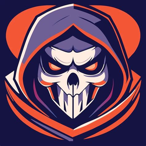 Premium Vector | Edgy hooded skull vector illustration for prints