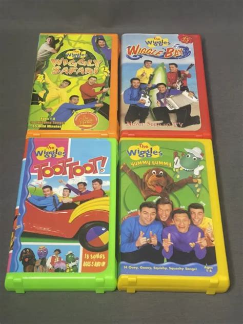 Lotto Di 5 The Wiggles Vhs Tapes Wake Up Jeff Dance Party Yummy Yummy Safari Eur 2234