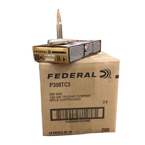 Federal 308 Winchester Federal Premium Vital Shok Trophy Copper BT