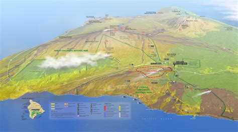 Hawaiʻi Volcanoes Tourist Map