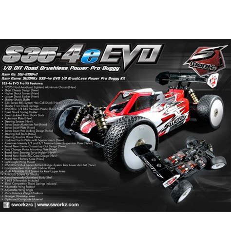 SWORKz S35 4E EVO 1 8 Pro Brushless Buggy Kit