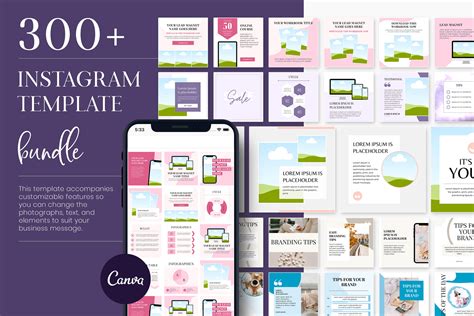 Instagram Template Canva Bundle Canva Instagram Stories