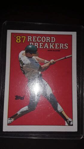 Topps Mark Mcgwire Record Breakers Error Card Mint Condition Or