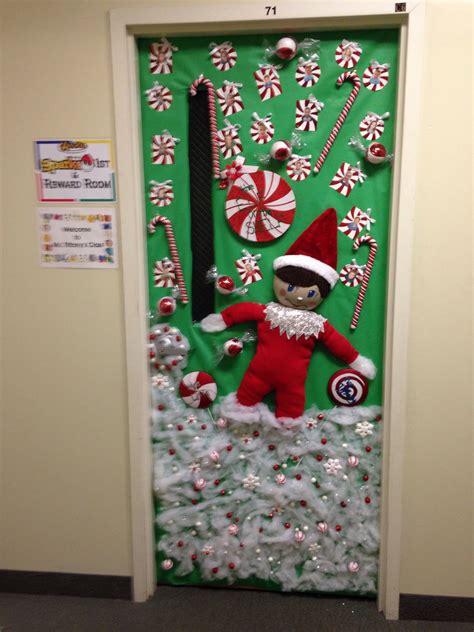 My Sons Orion S Vpk Winter Door This Year Decorated The Elf On The Shelf Theme This Year