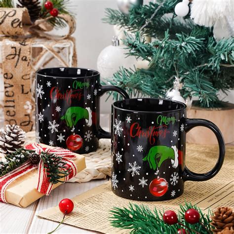 Whaline Juego De Tazas De Navidad De Onzas Con Personajes De