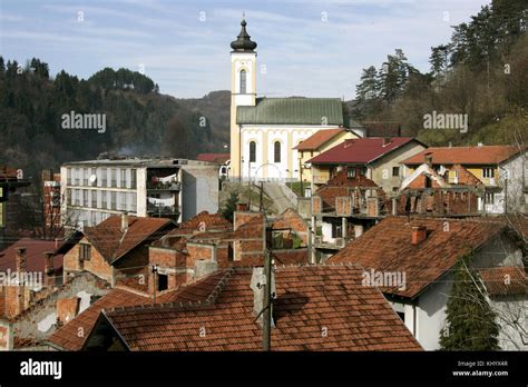 View over Srebrenica, Bosnia and Herzegovina, 15 November 2006 ...