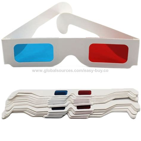 3d Glasses Custom Logo Red Cyan Anaglyph 3d Paper Eye Glasses,red Blue ...