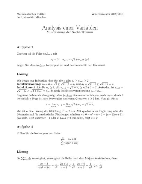 Klausur Juni Summer Fragen Und Antworten Mathematisches