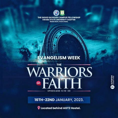 The Warriors of Faith church flyer | Church media design, Graphic ...