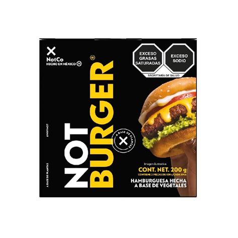 Hamburguesa Notco Not Burger A Base De Vegetales 200 G Walmart