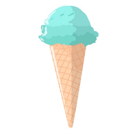 Mint Ice Cream Cone Illustration Png And Svg Design For T Shirts