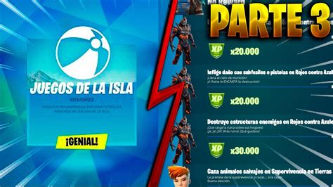 Como Completar Todos Los Desafios De Juegos De La Isla Parte Fortnite