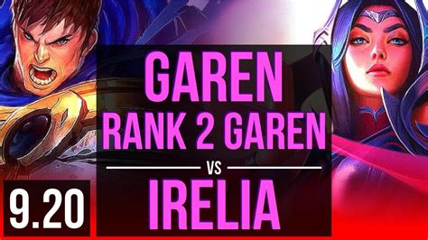 Garen Vs Irelia Top Defeat Rank 2 Garen 17m Mastery Points