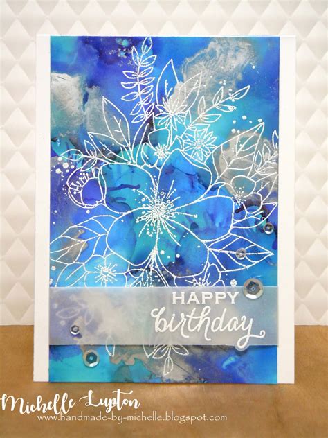 Handmade By Michelle Alcohol Ink Blues