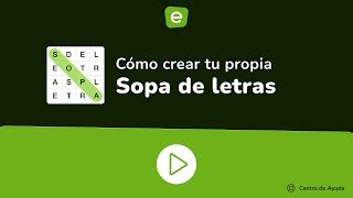 C Mo Crear Tu Propia Sopa De Letras En Educaplay Doovi