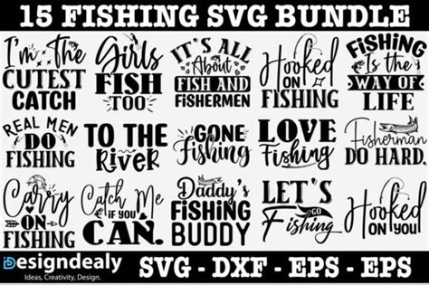 Fishing Svg Bundle Graphic By Buysvgbundles Creative Fabrica