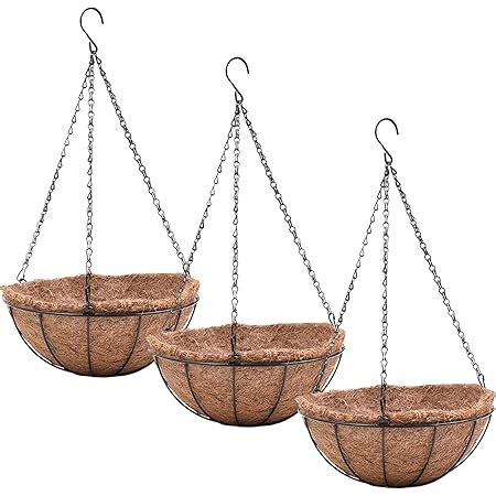 Amazon Eimquvw Metal Hanging Planters Basket Set Of Hanging