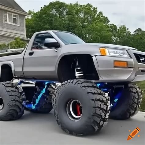 Massive Honda Pickup Truck With Oversized Off Road Tires On Craiyon