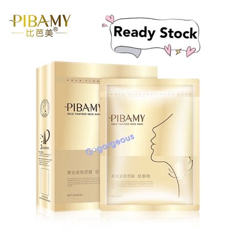 【🇲🇾Ready Stock】官方正品‼️可验证 PIBAMY Neck Care Moisturizing Gold Neck Mask ...