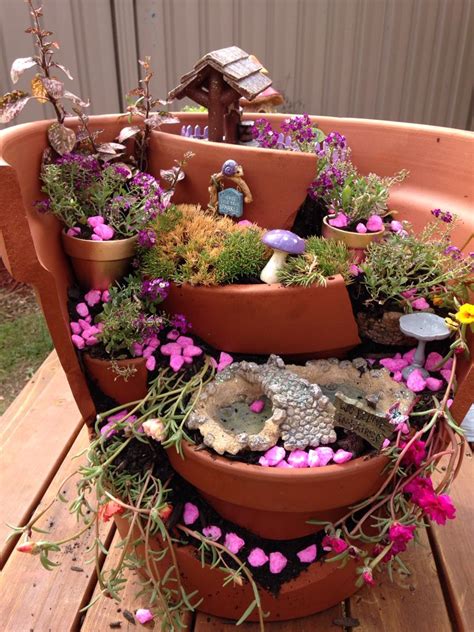 Fairy Garden Made From A Broken Pot Fairy Garden Pot Clay Pots