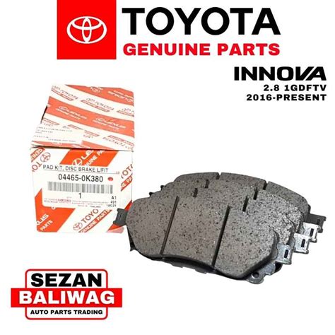 Original Toyota Front Brake Pad Set Innova Gdftv K