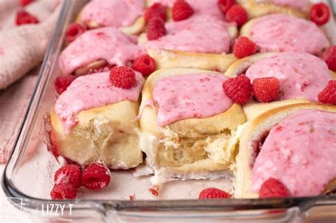 Raspberry Sweet Rolls Recipe With Frosting Tastes Of Lizzy T