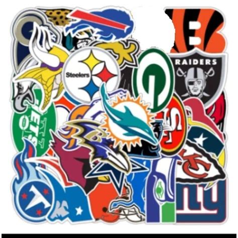 FULL 32 Pcs Set Vinyl Stickers NFL All 32 Teams LOGO Football