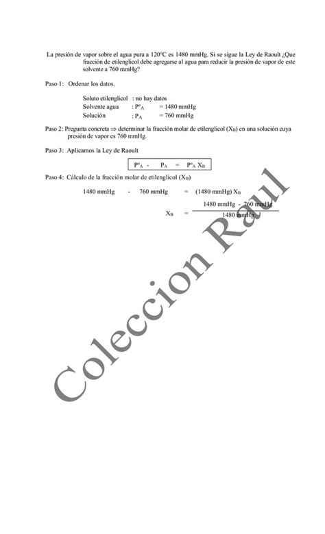 Ejercicios Resueltos De Las Propiedades Coligativas PDF