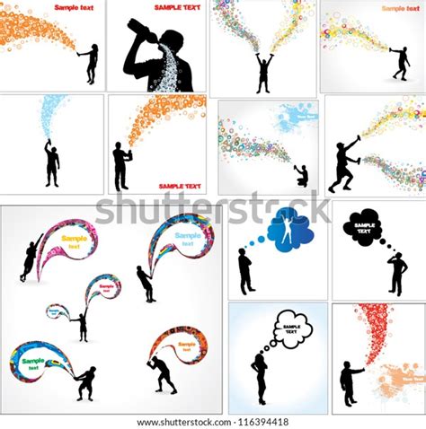 set posters   topics stock vector royalty