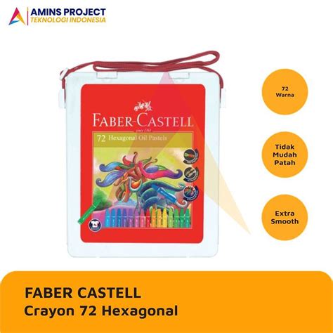 CRAYON OIL PASTEL FABER CASTELL 72 WARNA HEXAGONAL