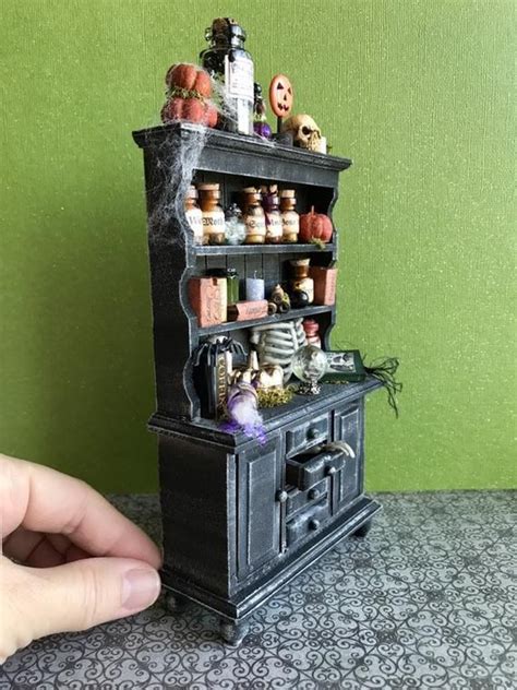 Reserved For Mary Miniature Witch Cupboard 1 12 Scale Halloween