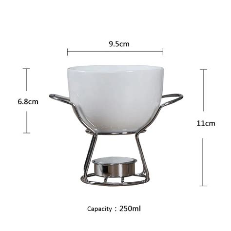 Commune Fondue Set Ceramic Butter Warmer Fondue Pot Set For Diy Cheese