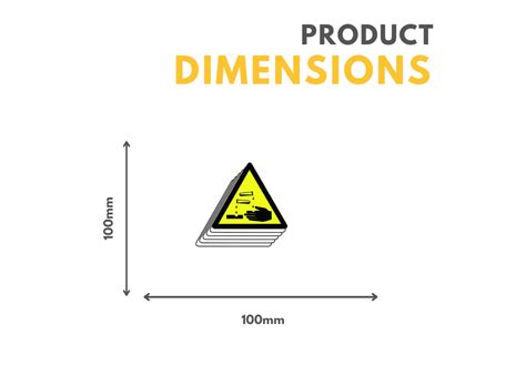 Corrosive Symbol Labels Mm Hazard Signs Safe Industrial