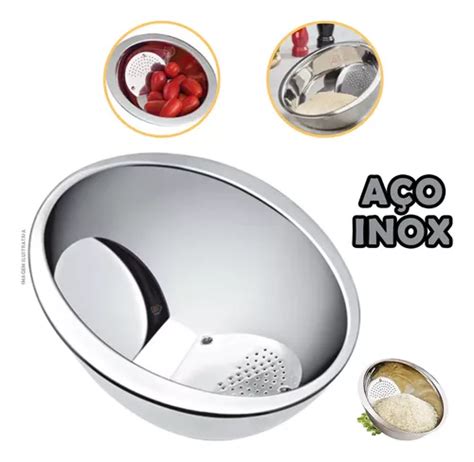 Escorredor De Massa Arroz Legumes Lavador Em Inox Grande MercadoLivre