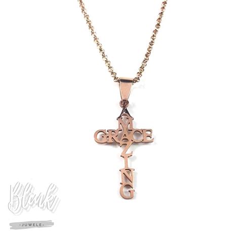 Rose Gold Amazing Grace Pendant Blink Juwele Stainless Steel ZA