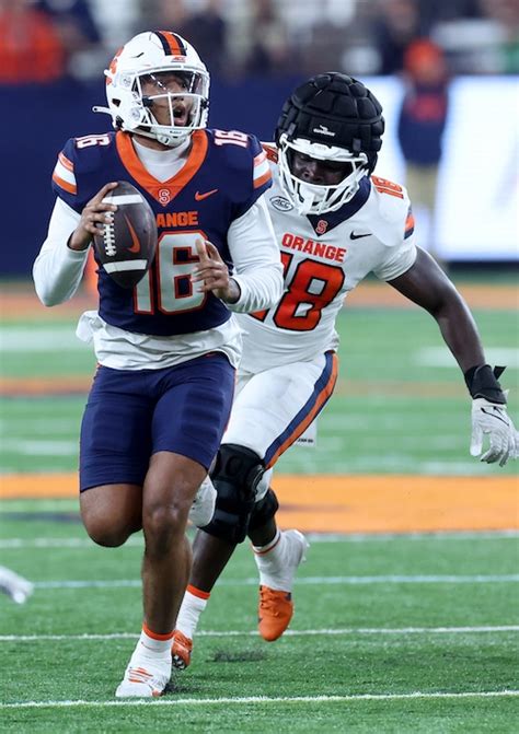 Kyle McCord flexes early chemistry with wide receiving unit in Syracuse ...