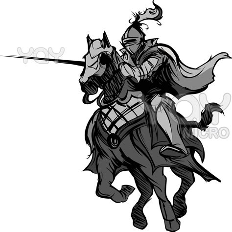 Jousting Knight Knight On Horse Knight Drawing Armor Drawing