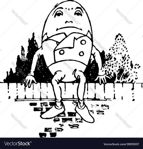 Humpty Dumpty Vintage Royalty Free Vector Image