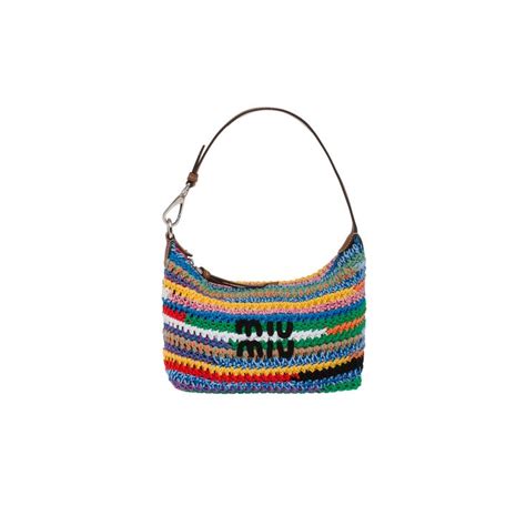 Miu Miu Crochet Pouch Women Multicolored In 2024 Blue Shoulder Bags