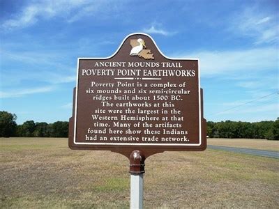 Poverty Point Earthworks: Ancient Mounds Trail - Louisiana Historical Markers on Waymarking.com