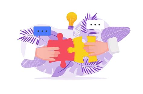 Premium Vector Teamwork Concept With People Hand In Flat Design