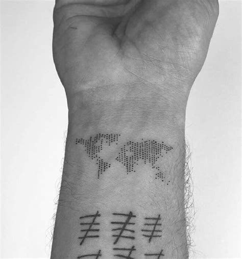 Top 30 Map Tattoos for men and women | World Map Tattoo Ideas