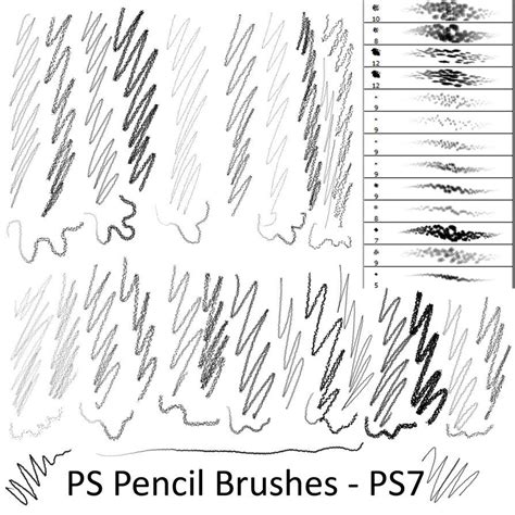 Pencil Brushes Ps7 By Dark Zeblock On Deviantart Photoshop Brushes