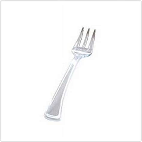 Clear Small Wonders Plastic Tasting Mini Forks Case Of 500 Ea