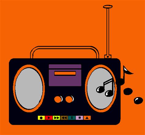 Dibujo De Radio Cassette Pintado Por Rock En Dibujos Net El D A